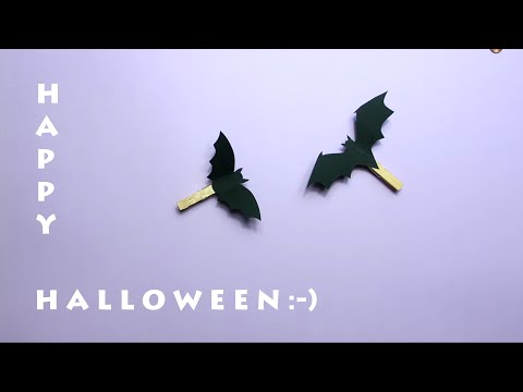 Fledermaus basteln - sie kann fliegen! 🦇