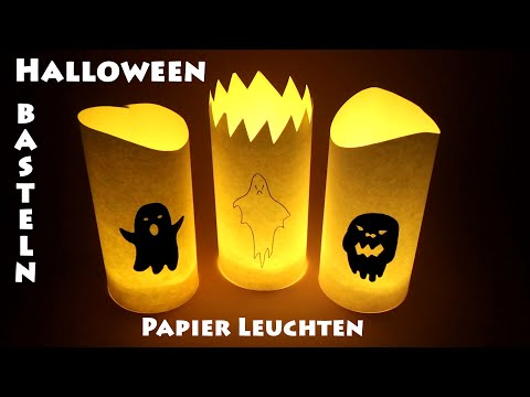 Halloween Papier Leuchten basteln